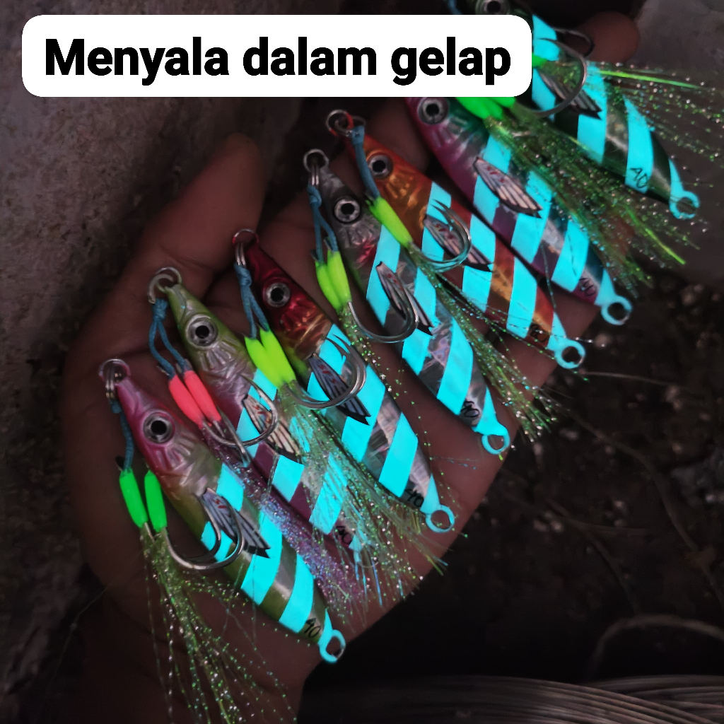 Metal Jig 40gram 30gram micro jig 20gram ZEBRA GID KEMBUNG PLUS ISEAMA metal jig kiler umpan pancing