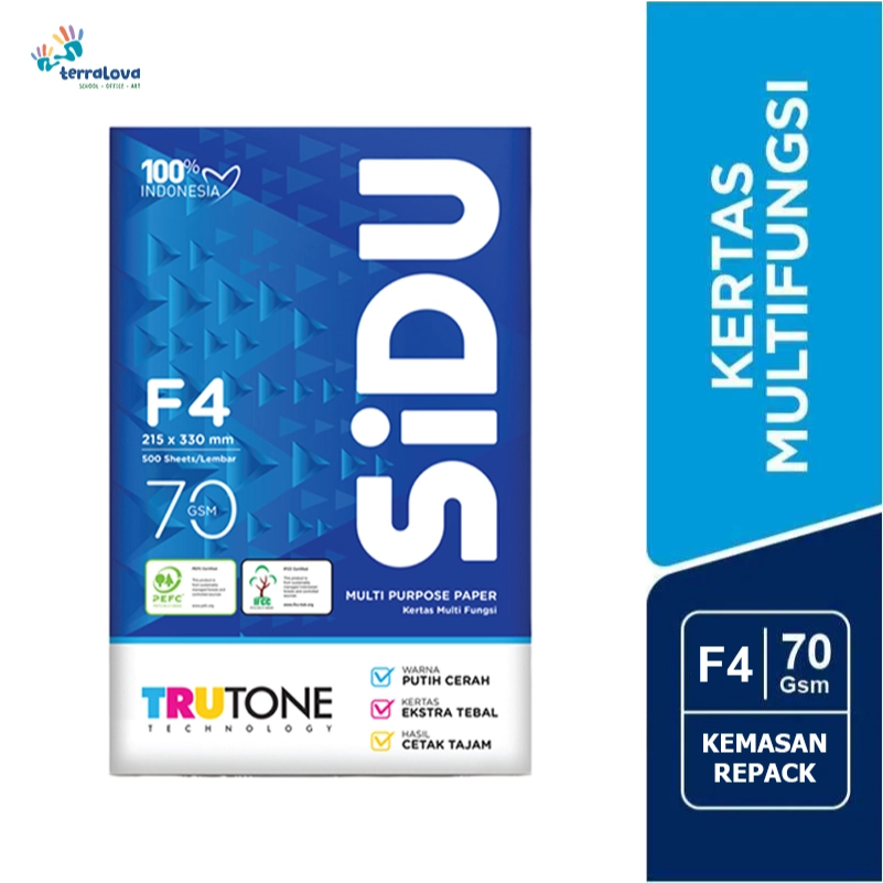 

Kertas HVS F4 70 GSM / HVS F4 Original SiDU – Kemasan 50 Lembar