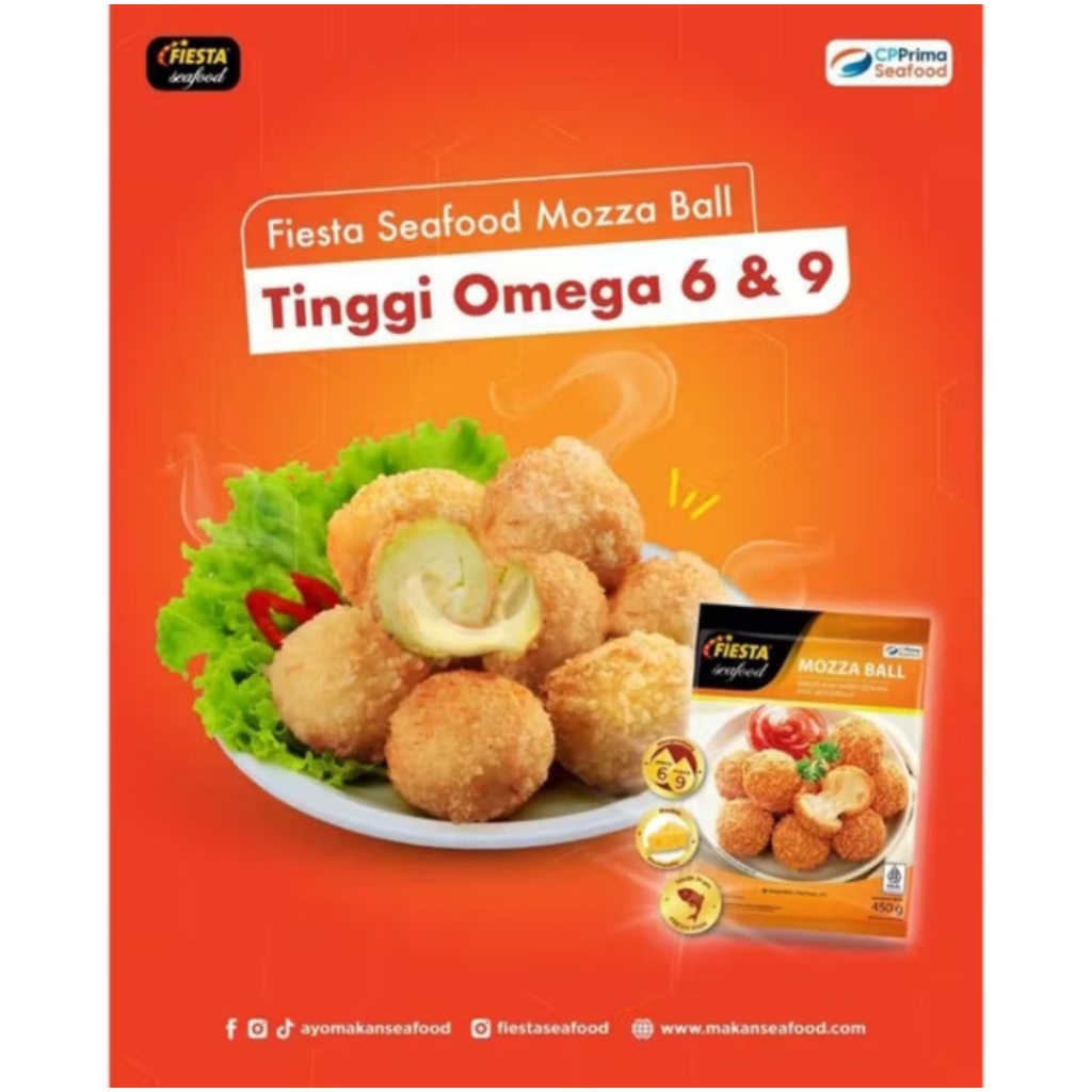 

Fiesta Mozza Ball, Bola Bola Krispy Isi Mozarella 450 gr