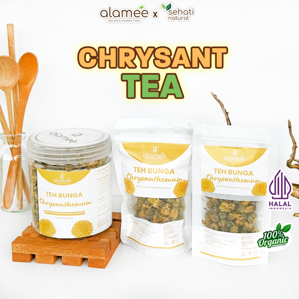 

Teh Bunga Chrysanthemum Tea Krisan Emas Golden Crysant Herbal Alami Organik Alami Crysanthemum