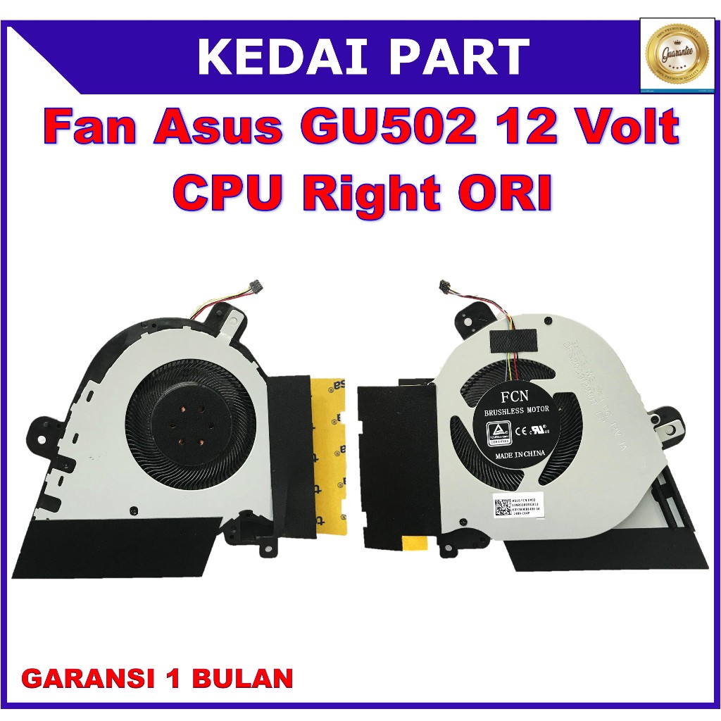 Fan Asus ROG Zephyrus GU502 GU502GV GU502GW GU502LV GU505 12V CPU ORI