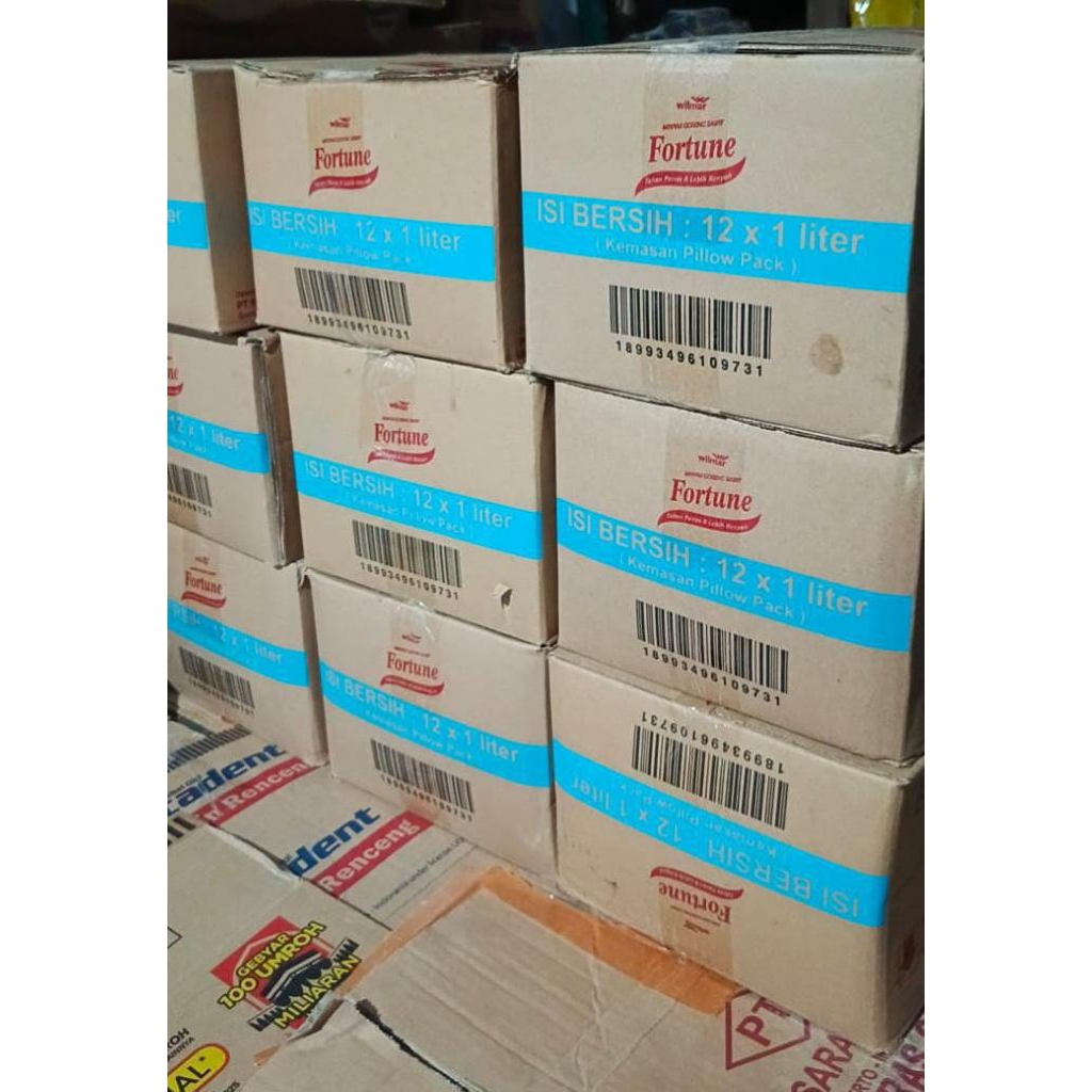 

1 Kardus Minyak Goreng Wilmar Fortune Bantal 1 liter isi 12