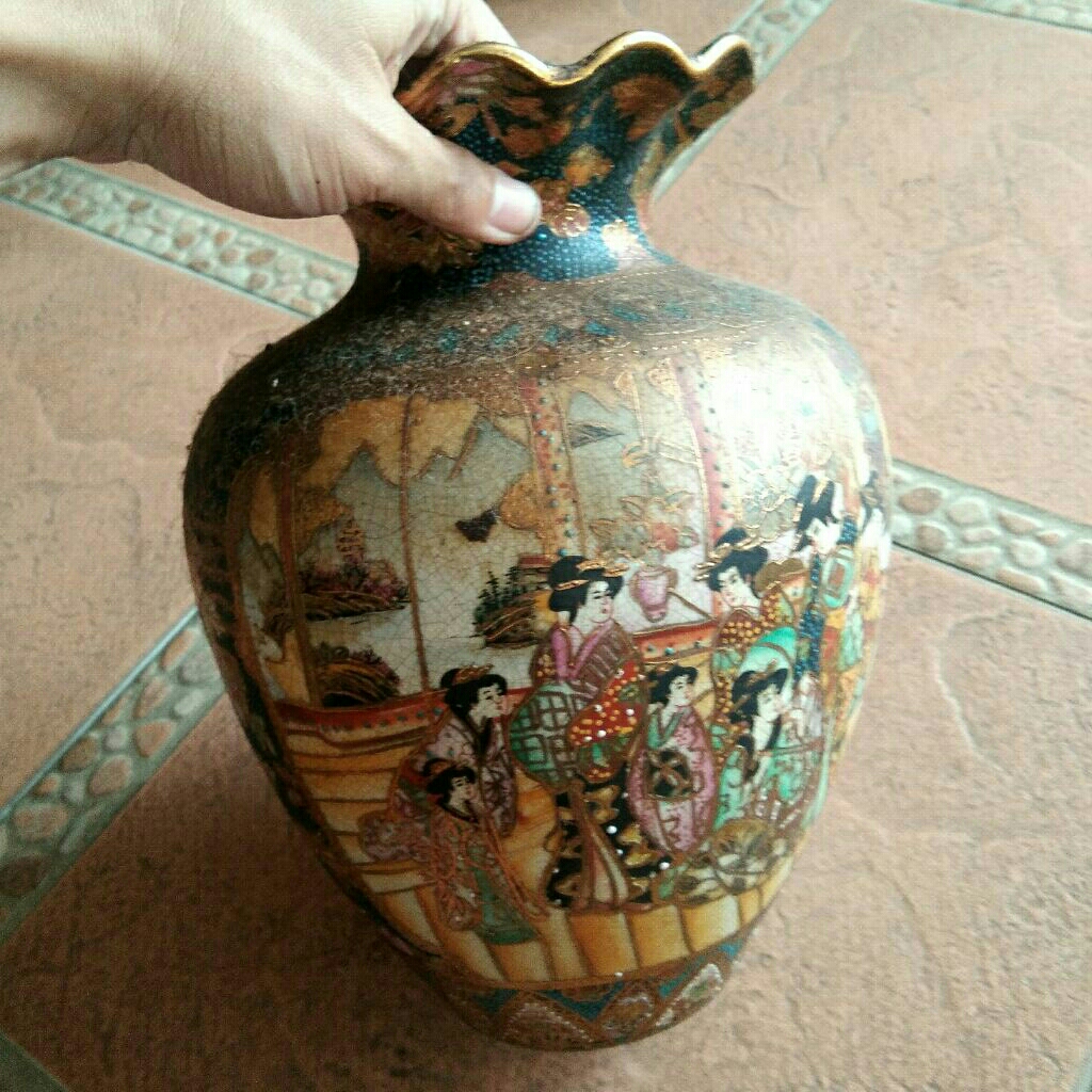 Guci Keramik Antik Kuno Lawas China Cantik Preloved