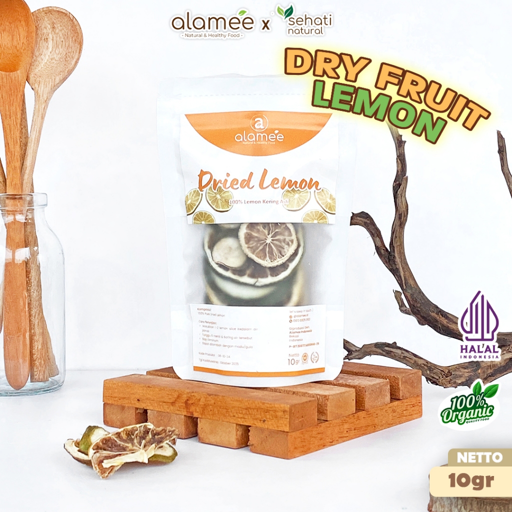 

ALAMEE Lemon Kering Dried Slice Tea Teh Herbal Iris Organik Minuman Herbal Organic 10gr