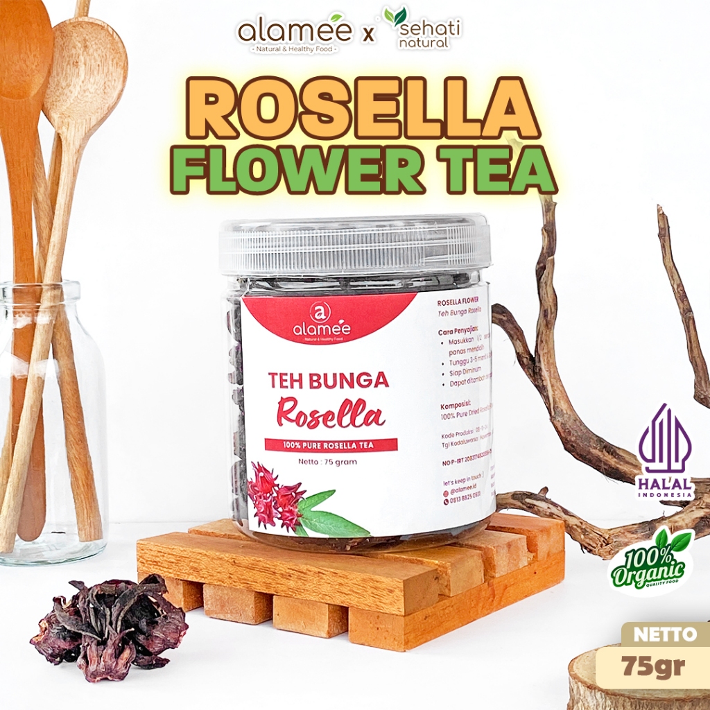 

Teh Bunga Rosella Tea Siap Saji Seduh Sehat Organic Organik Herbal Alami Teh Seduh Siap Minum 75gr