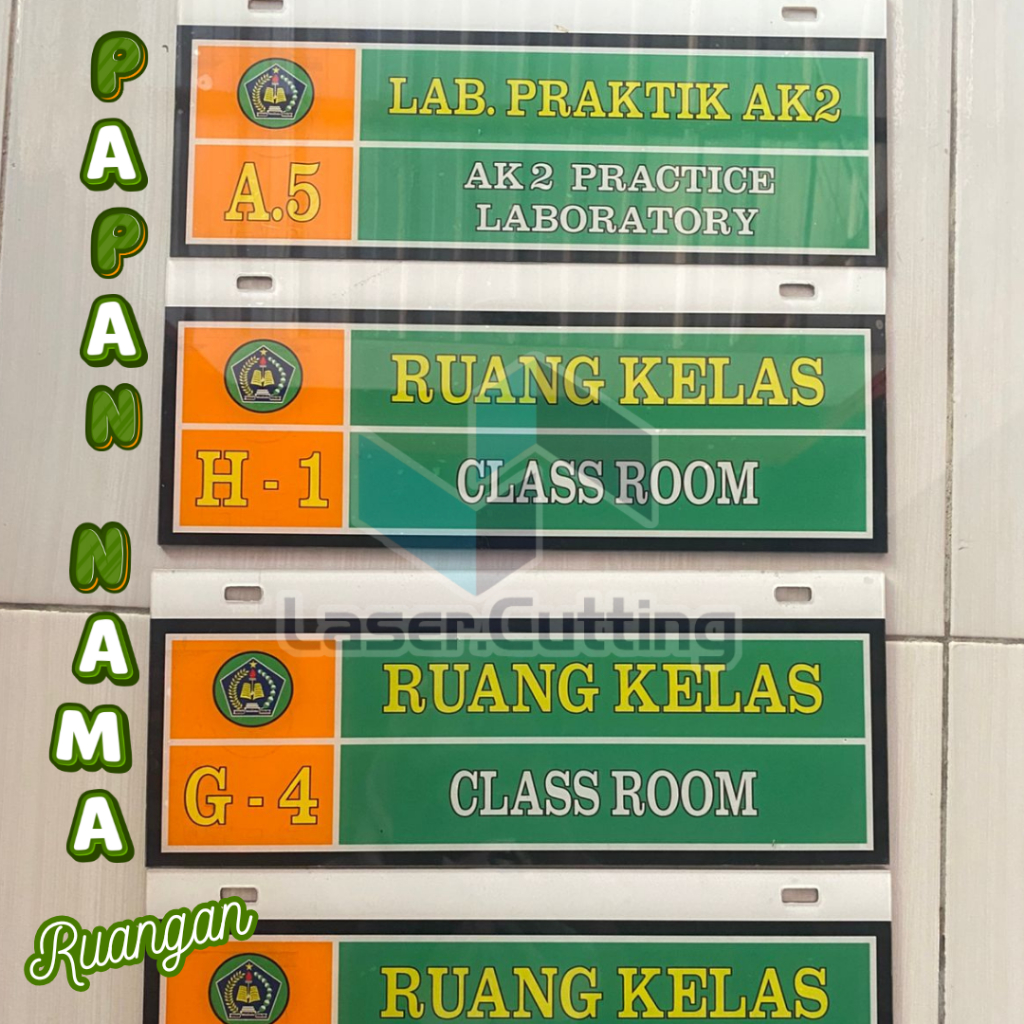 

Papan Nama Siap Pasang Penanda Ruangan Kelas Sekolah Universitas Petunjuk Dll -SGN / COSTUM PAPAN NAMA RUANGAN / Penanda, Papan Ruangan