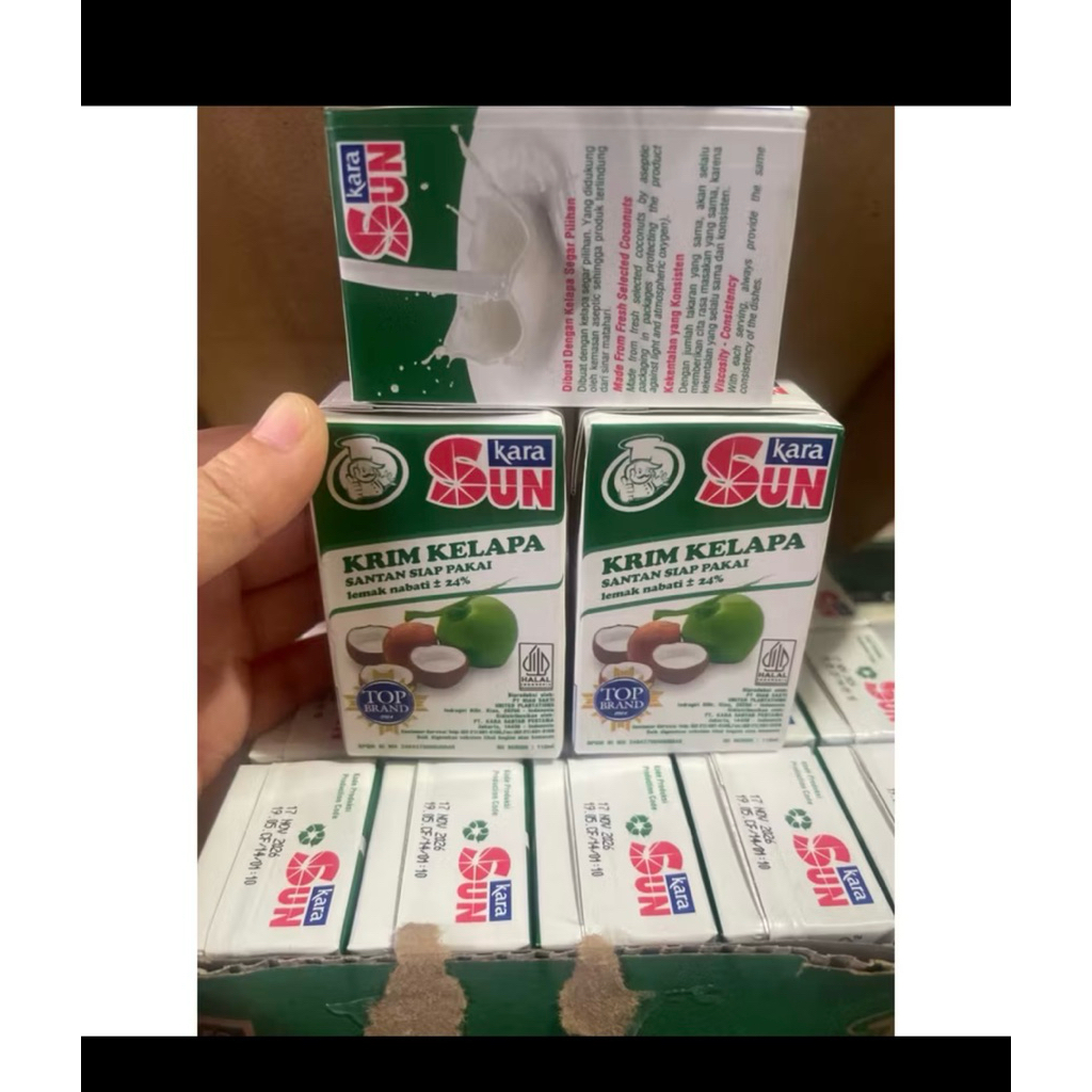 

Sun Kara Santan kelapa instan 1karton 110ml (24pcs)