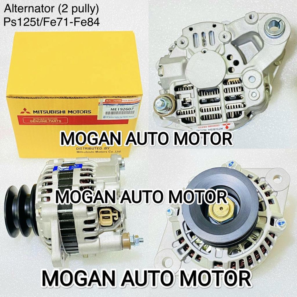 Alternator Dinamo Ampere Mitsubishi CANTER PS125T 125PS TURBO - FE71 - FE84 2 Pully Komplit Original