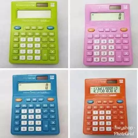 

Calculator kalkulator SDC 719 CT-719 Warna warni 12 digit Pink Biru Hijau