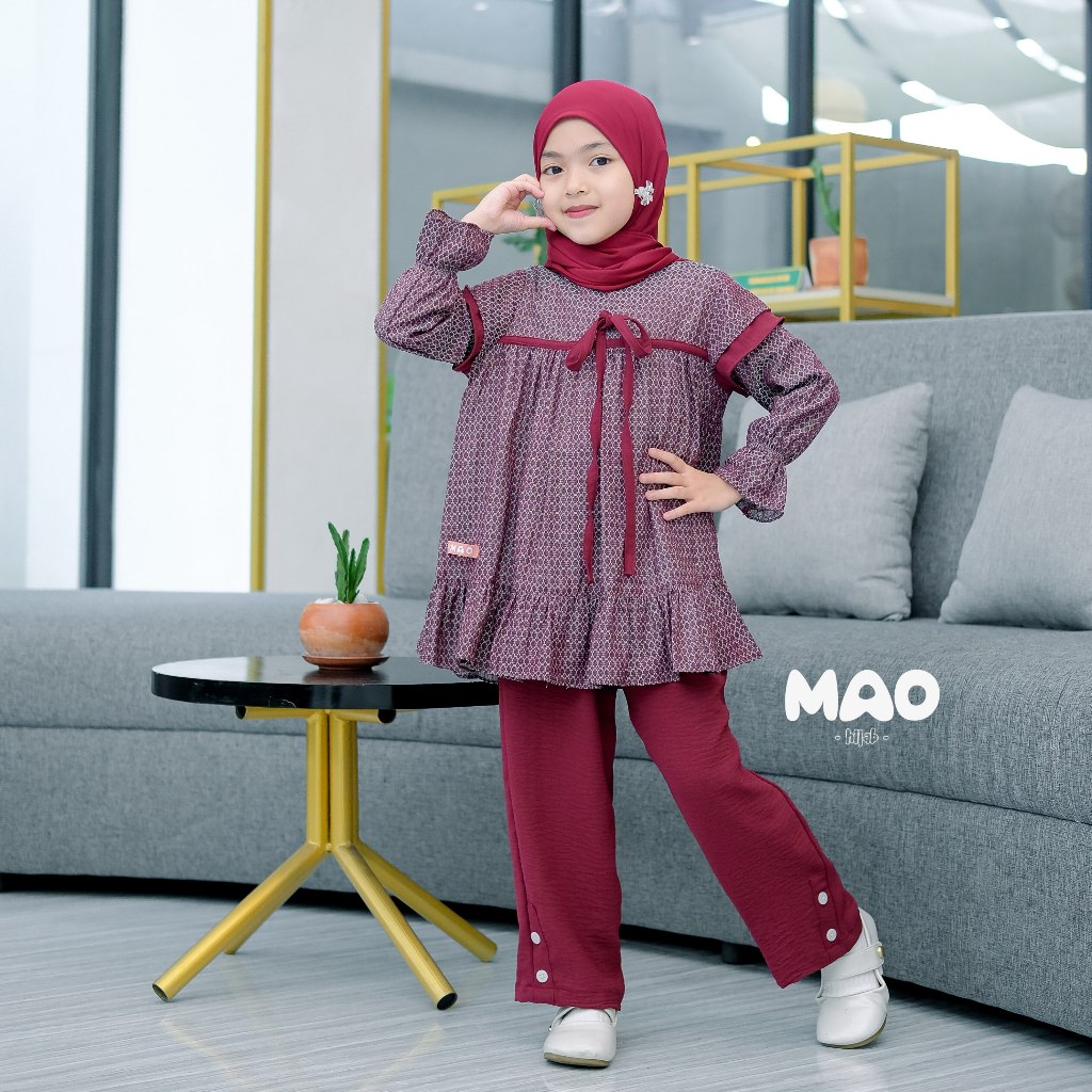 Atasan Plus Bawahann Kids Setelan Anak Perempuan Buju Muslim Secelan Ank2 Serelan Terbaru 2026 Bocah