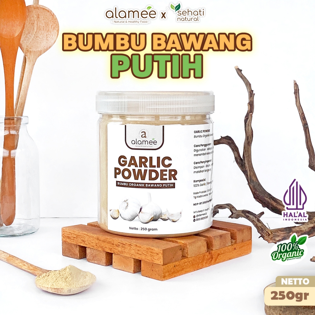 

Bawang Putih Bubuk Garlic Seasoning Powder Bumbu Masak Dapur Organik Rempah Rimpang Murni Asli 250g
