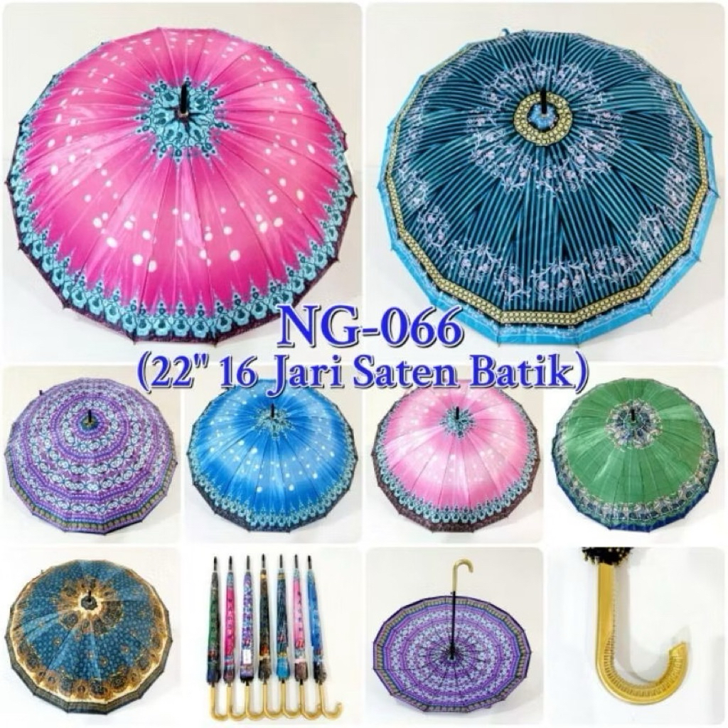 Payung Satin 16 Jari / Payung Saten Diamond