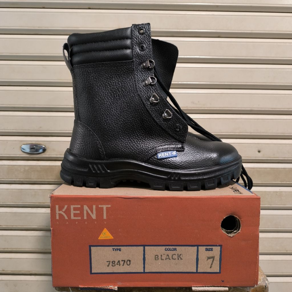 SEPATU SAFETY MERK KENT  MODEL TERNATE TYPE 78470 WARNA BLACK - KENT TERNATE - KENT 78470 - SAFETY B