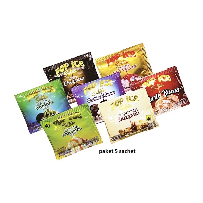 

[5 SACHET] POP ICE Sultan - Milk Shake Powder