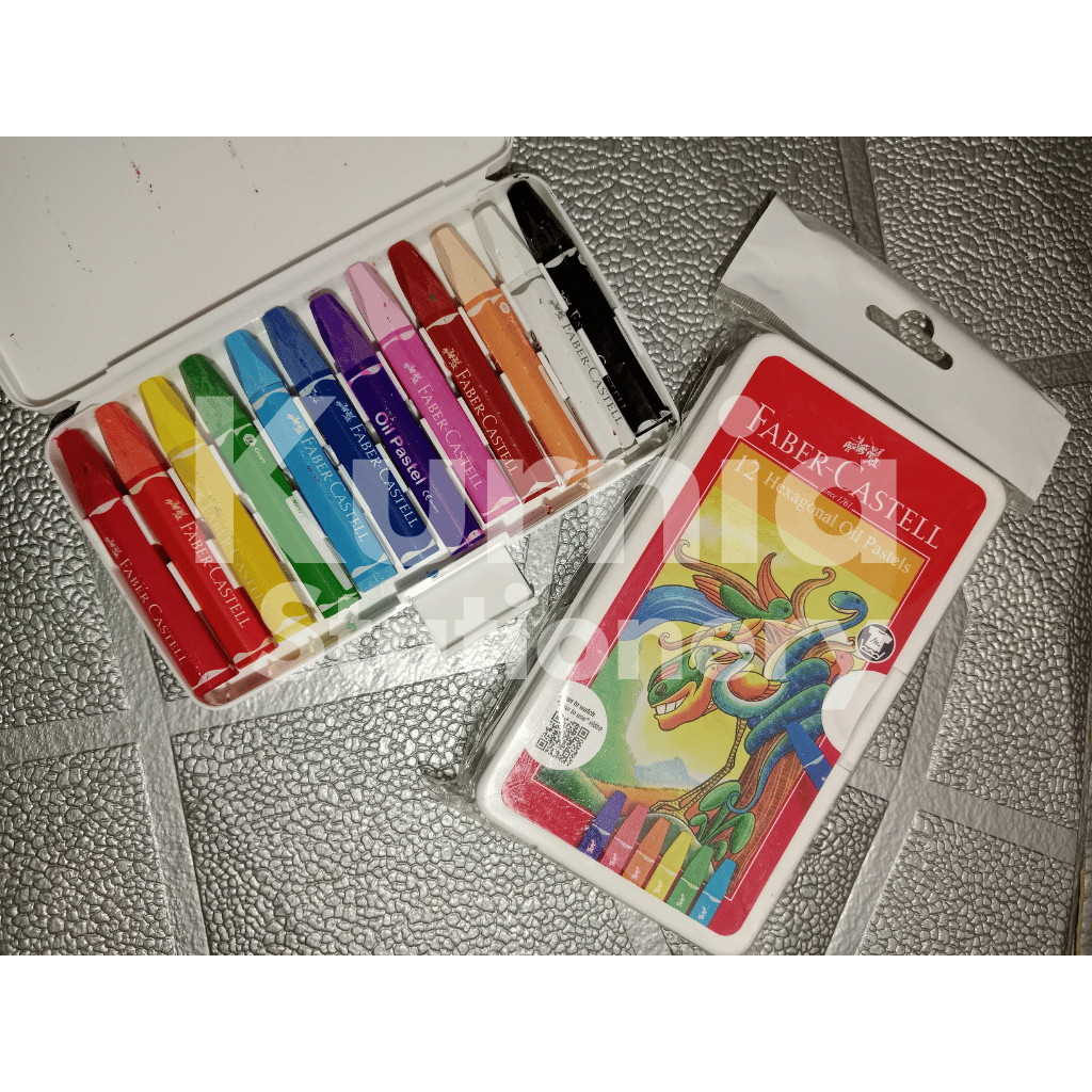 

SATU ADA (12 PCS) Krayon Faber-Castell 12 Hexagonal Oil Pastels