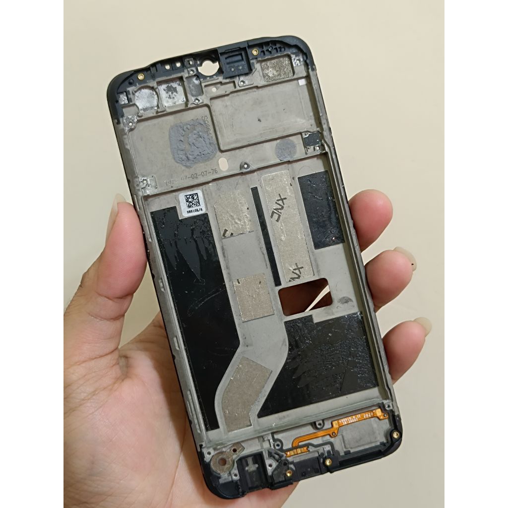 frame tulang tengah oppo a12 asli ori copotan handphone mulus 99 bersih tinggal pasang lcd