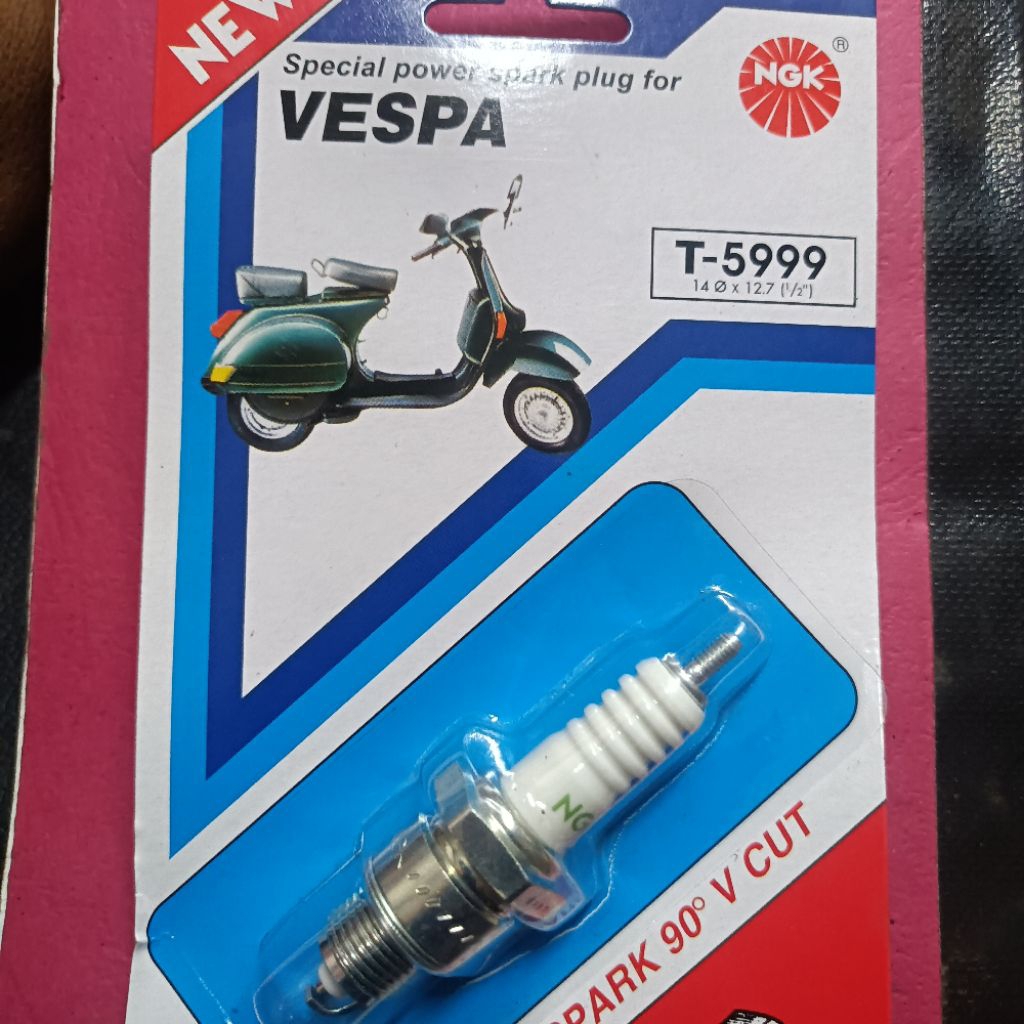 Busi vespa ORIGINAL NGK VESPA T-5999 pendek