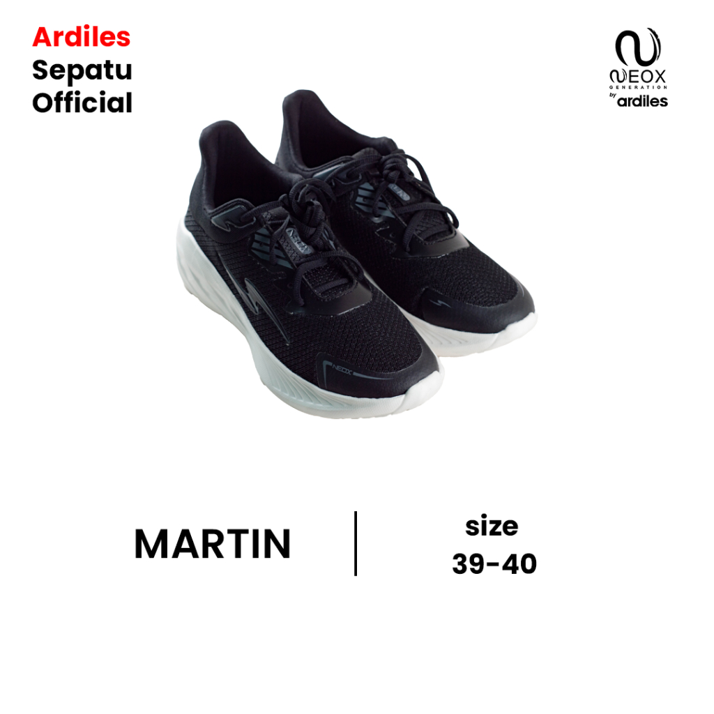NEW NEOX BY ARDILES MARTIN LIMITED EDITION | Sepatu Sneakers Pria Wanita Hitam Putih