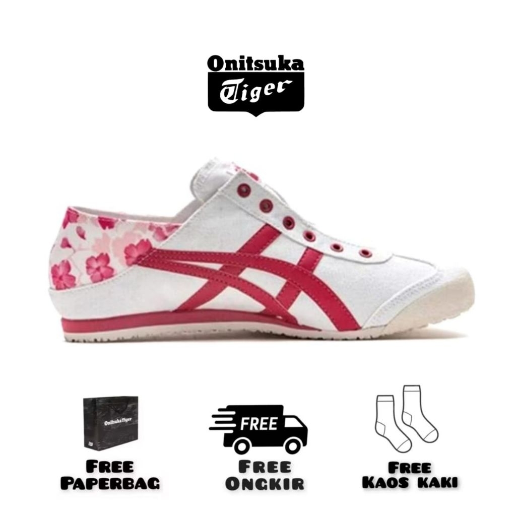 Sepatu Onitsuka Tiger Mexico 66 Slip On Paraty Sakura Pink