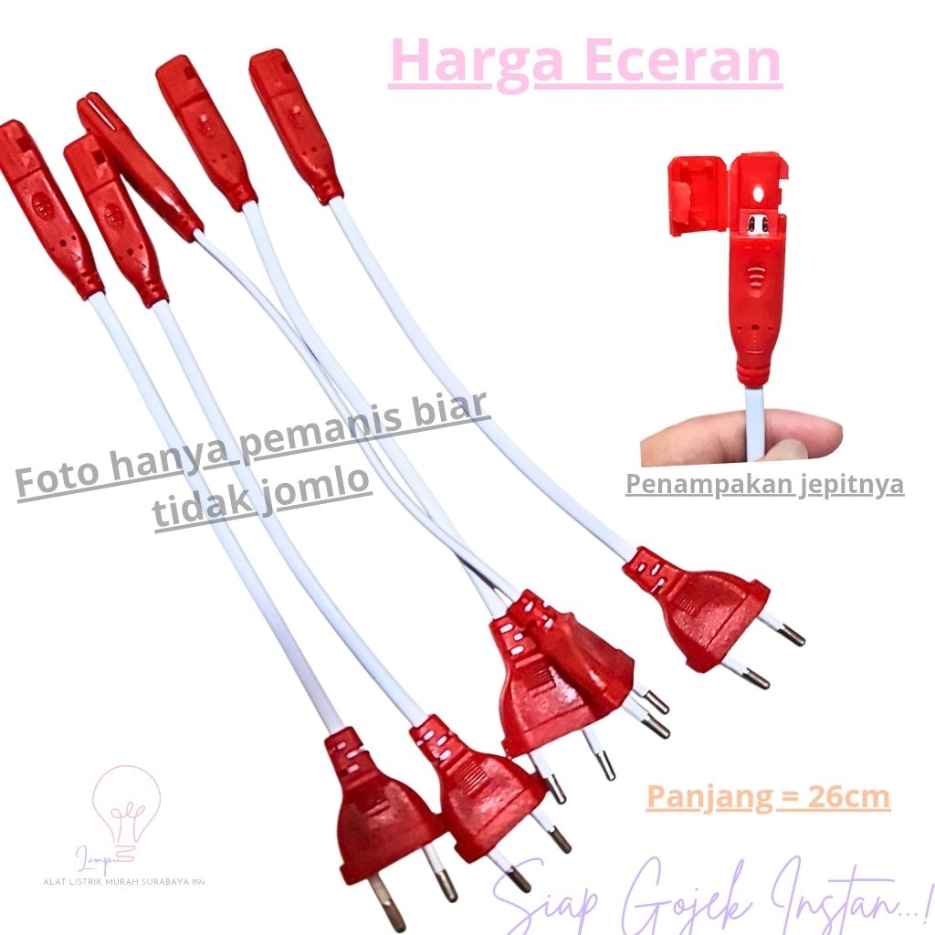 SOCKET SOKET RGB EVATECH Soket RGB Model Jepit Colokan Lampu Strip PANJANG 26 CM