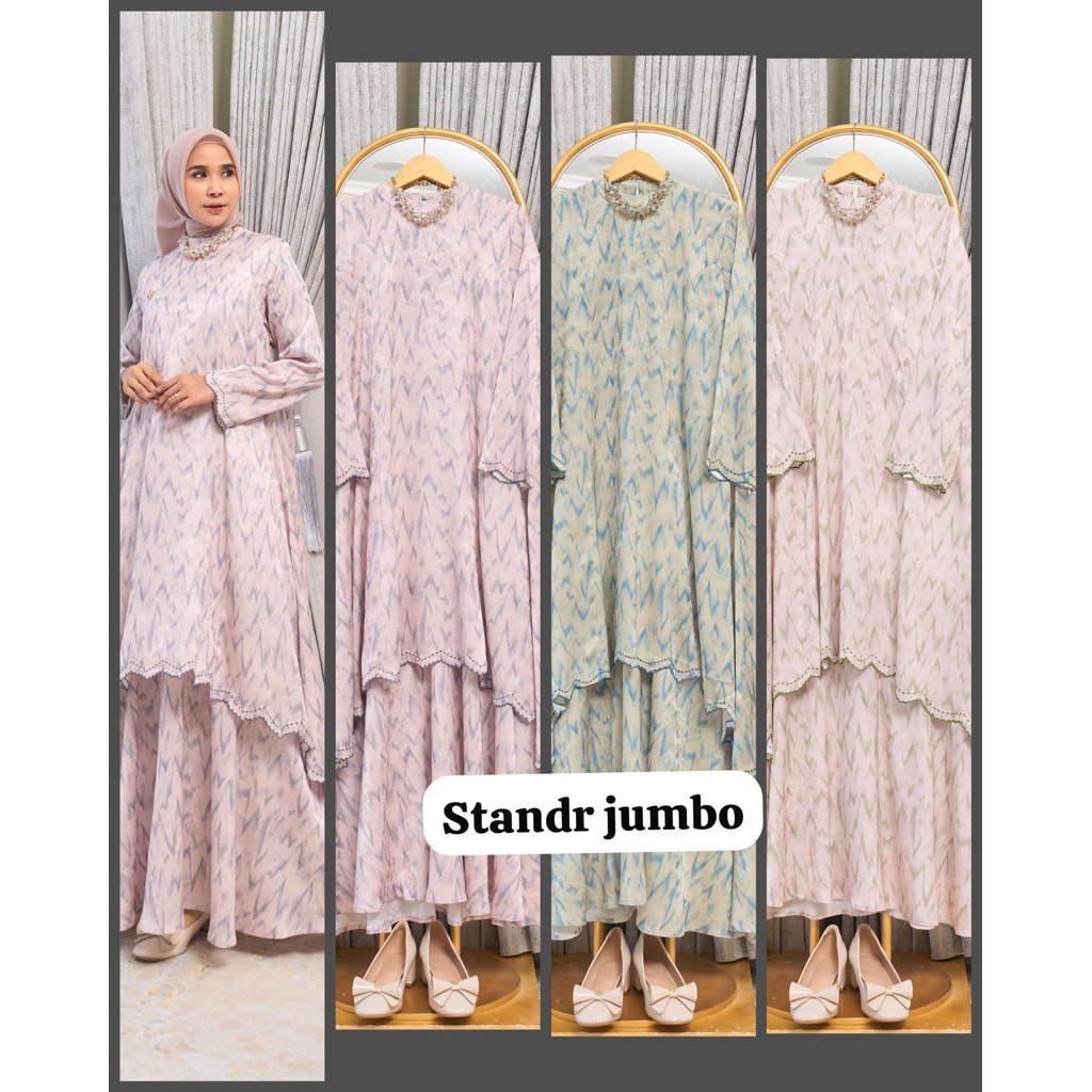 Ginevra Dress  Standar Jumbo Gamis Terbaru by Marevi Original Premium