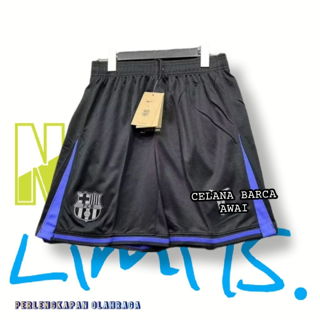 Celana Jersey Barca Away 2025 26 Grade Ori
