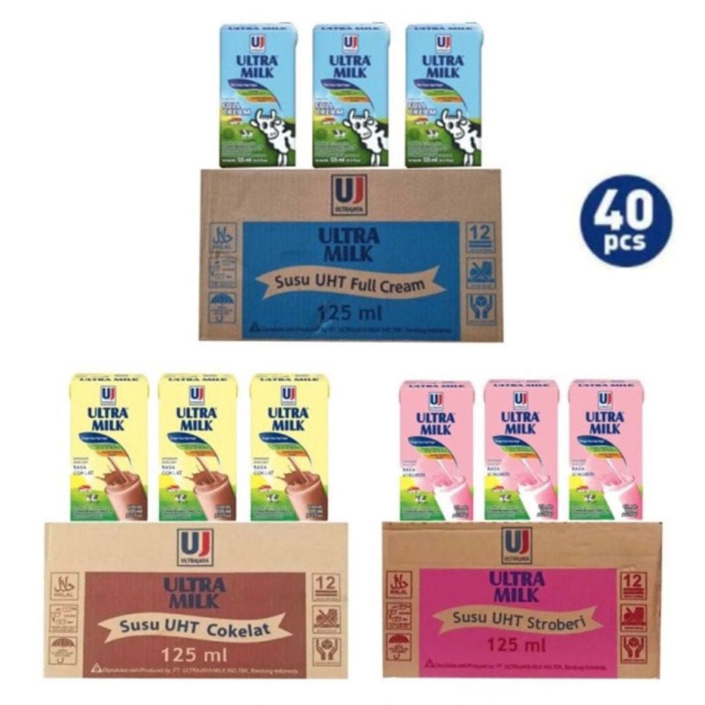

Ultra Milk Susu UHT 1 Dus Isi 40 Pcs Kemasan 125ml