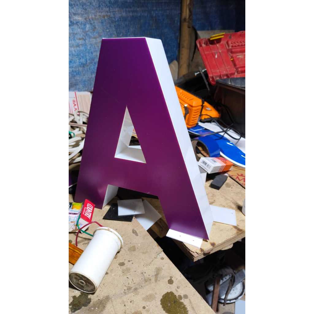 CUSTOM HURUF LAMPU LED TINGGI 20 CM