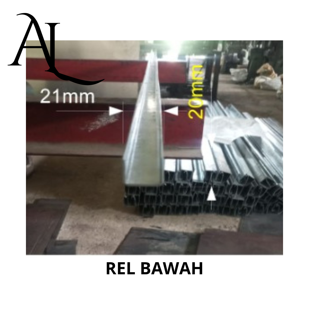 REL PINTU GARASI BAWAH 3-1,2M PINTU GARASI PAGAR HISEN | PLAT | REL ENGSEL | SETARA WINA | BUKAN WIN