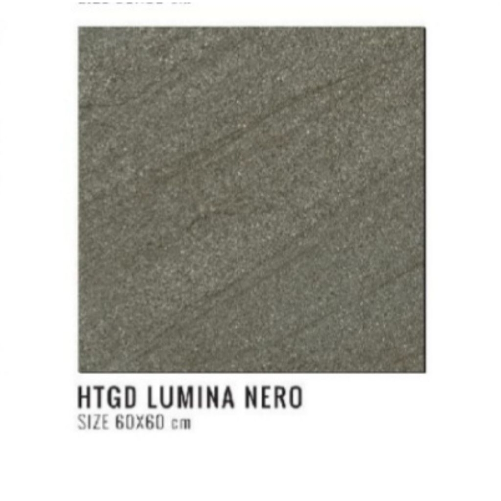 GRANIT MERK IKAD TIPE LUMINA NERO UKURAN 60X60 PERMUKAAN TEKSTURE MATT KASAR UNTUK LANTAI ATAU DINDI