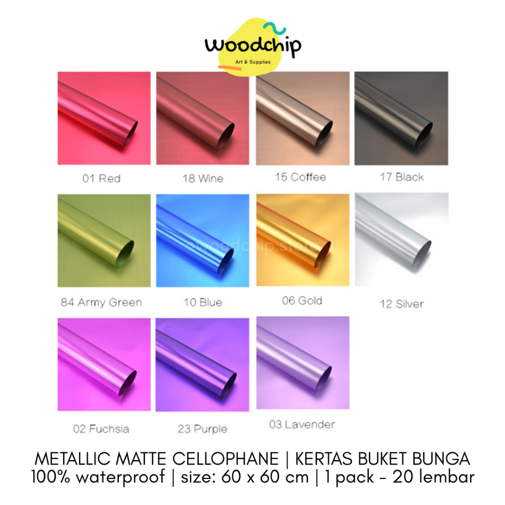 

[LEMBAR] METALLIC MATTE CELLOPHANE | KERTAS BUKET BUNGA BOUQUET KERTAS KADO WRAPPING PAPER GIFT