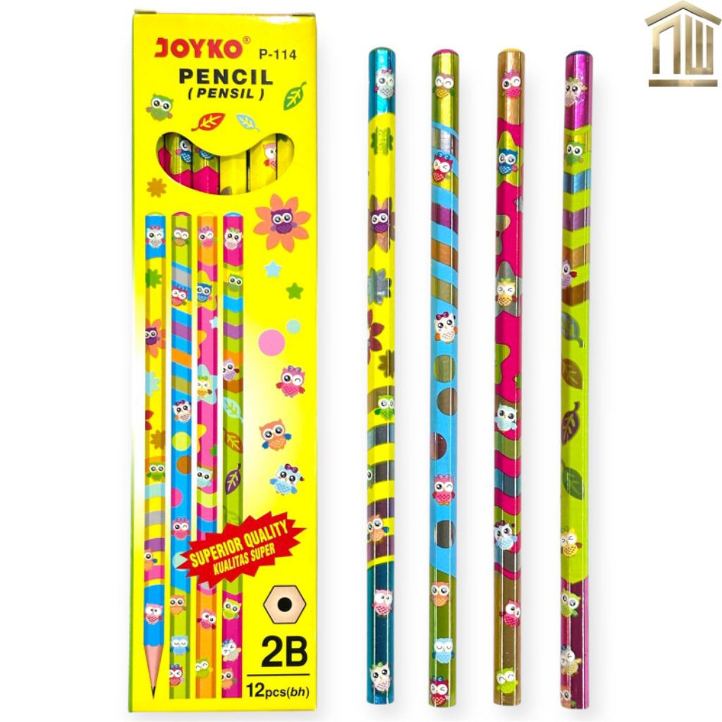

Pensil 2B Joyko Motif Burung Hantu P-114 (12 Pcs)