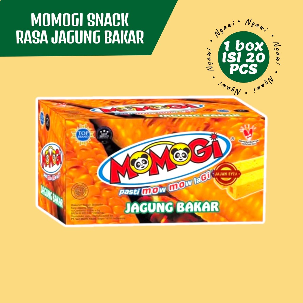 

MOMOGI STICK RASA JAGUNG BAKAR, BOX ISI 20, MOMOGI JAGUNG BAKAR