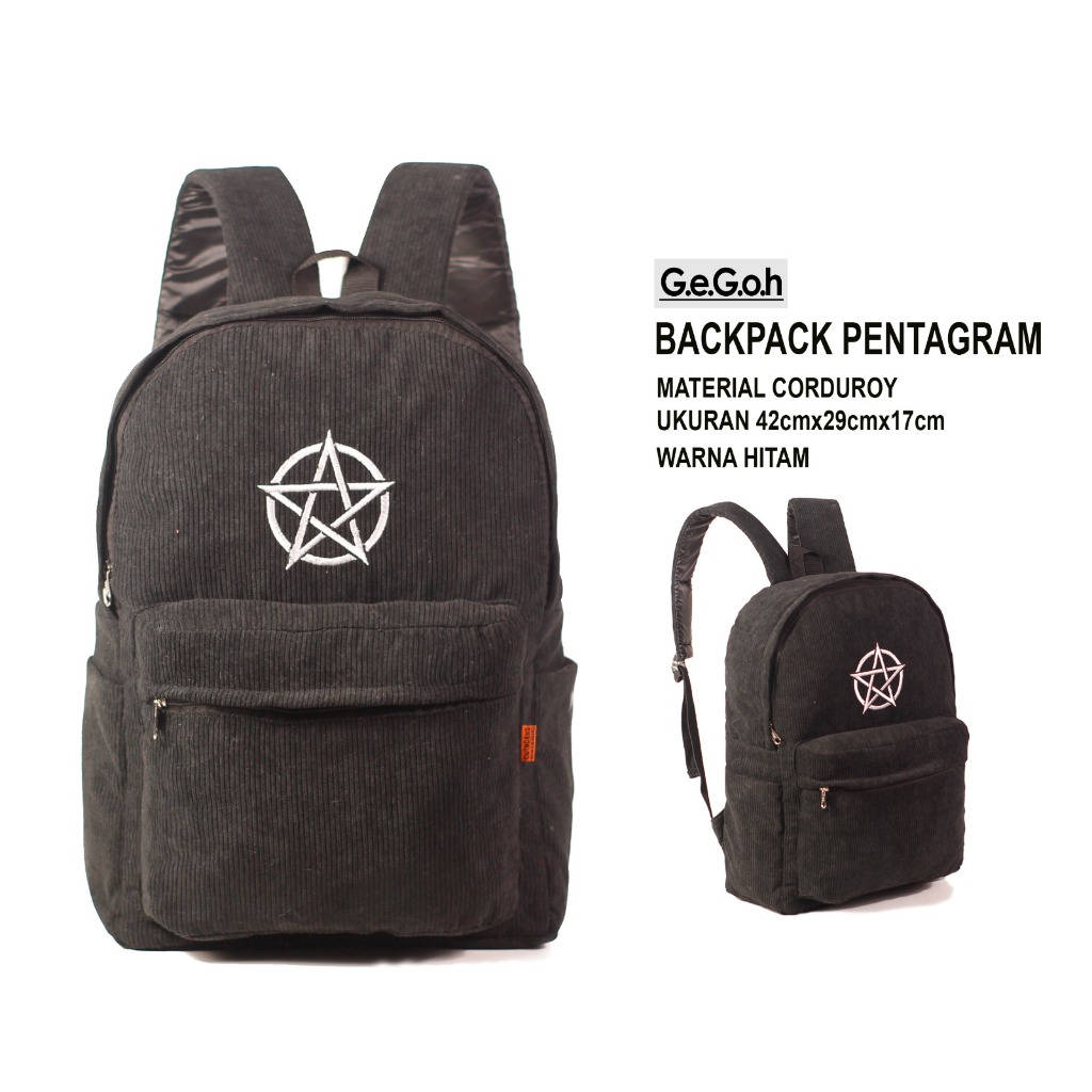 Tas Ransel Corduroy Unisex - Tas Ransel Corduroy Multyfungsi