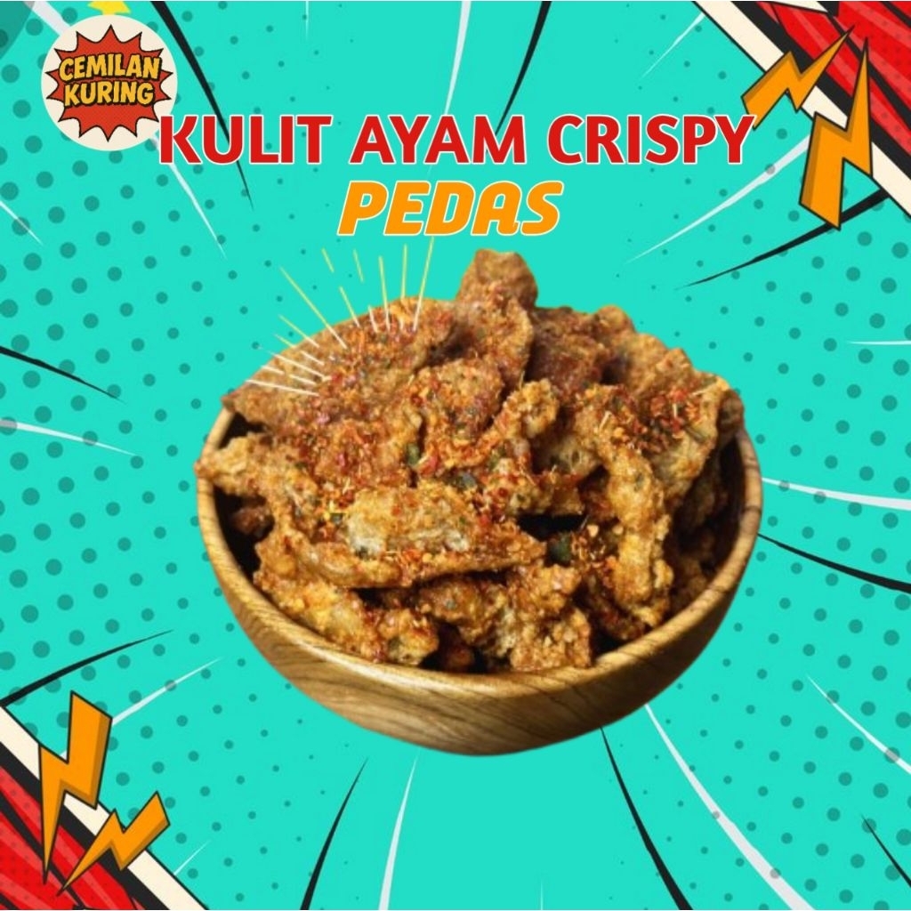 

Keripik Usus Ayam Gurih Renyah Pedas 110gr