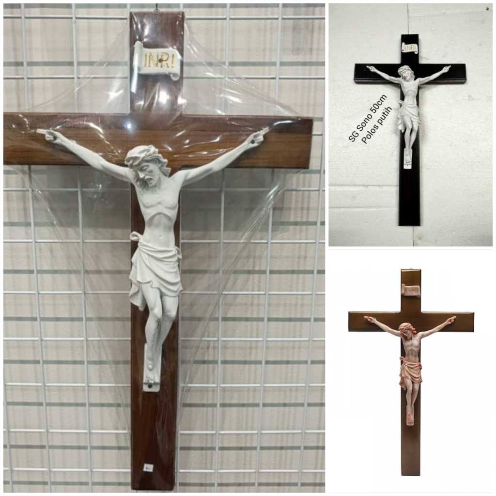 Yeraya Salib Gantung Katolik Kayu Jati 50cm salib korpus salib gantung kayu salib katolik salib seda