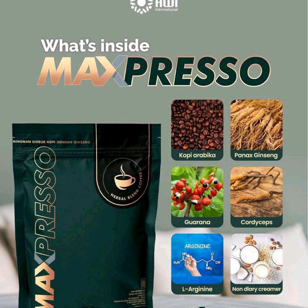 

Kopi MAXPRESSO Kopi Herbal Berkualitas Tinggi Dalam Kemasan Sachet