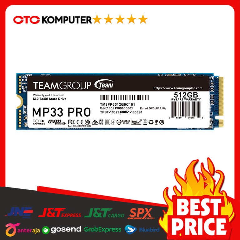 TeamGroup MP33 PRO 512GB M.2 PCIe SSD