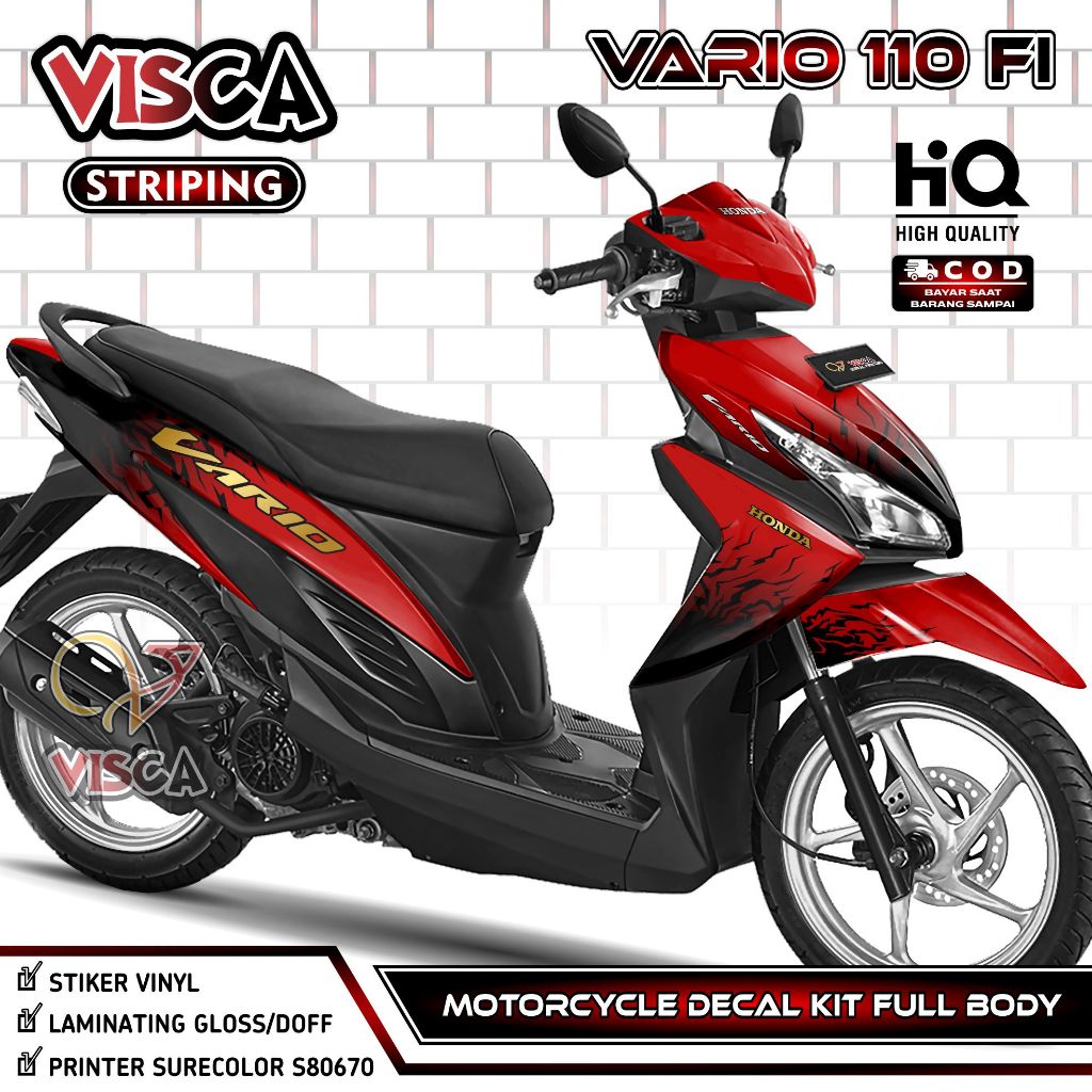 Decal Vario 110 Fi Full Body – Stiker Vario 110 Fi LED Full Body – Dekal Vario 110 LED – Striping Va