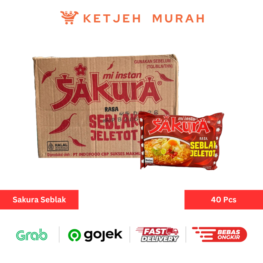 

Sakura Mie Instant Rasa Seblak Jeletot 1 Dus isi 40 Pcs