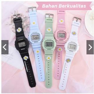 Jam Tangan Mahasiswa Anak Sekolahan Keren Aosun Bunga Kotak Digital