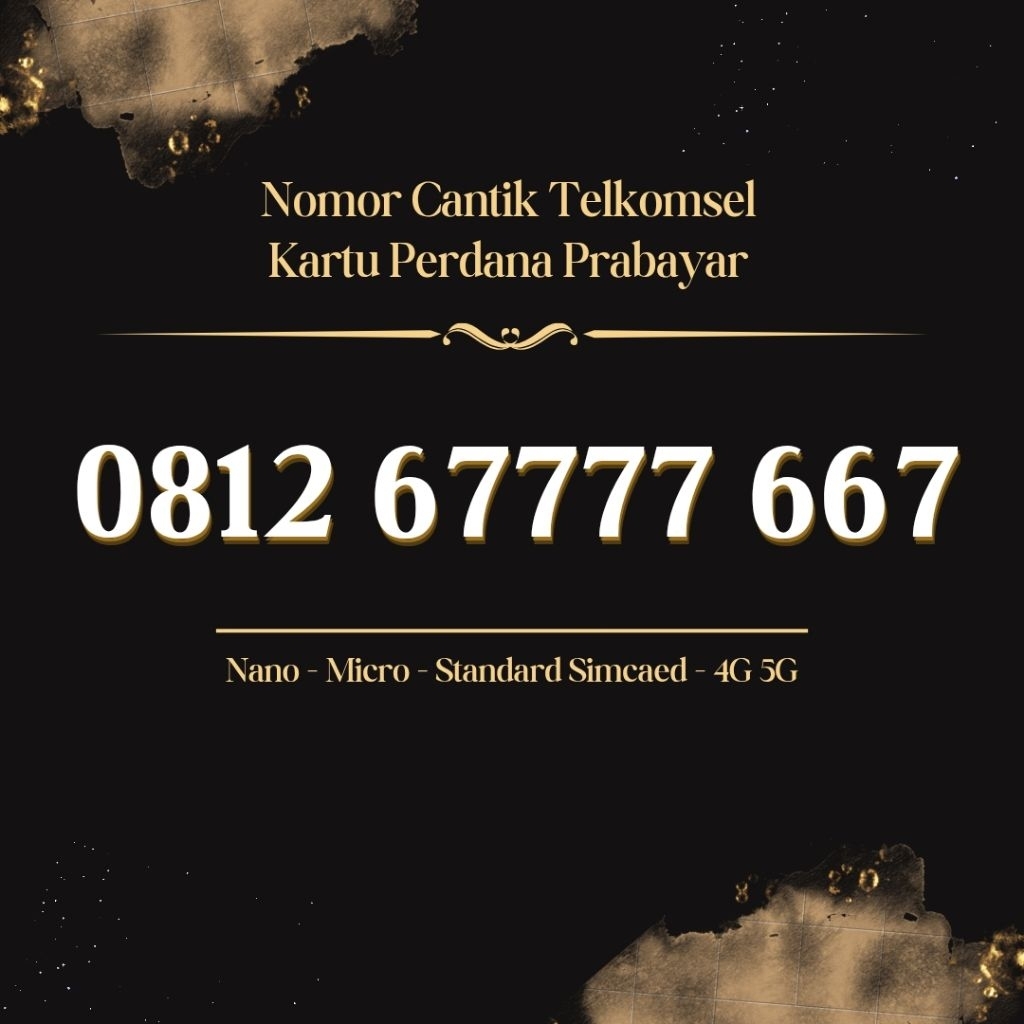 67777 667  NOMOR CANTIK SIMPATI TELKOMSEL 4G 5G KARTU PERDANA SIMPATI CANTIK KARTU PERDANA SIMPATI N