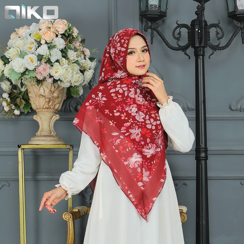 READY KHIMAR PRINTING 2 LAYER BELAKANG OVAL AIKO MOTIF 003