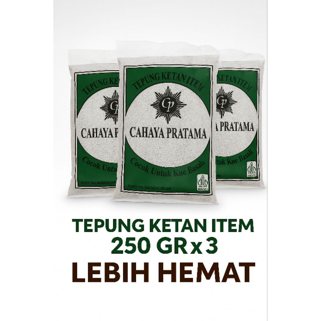 

Tepung Ketan Item 250gr x 3 – Premium & Murah