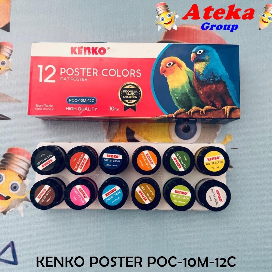 

[1 SET] KENKO CAT POSTER POC-10M-12C 12 WARNA