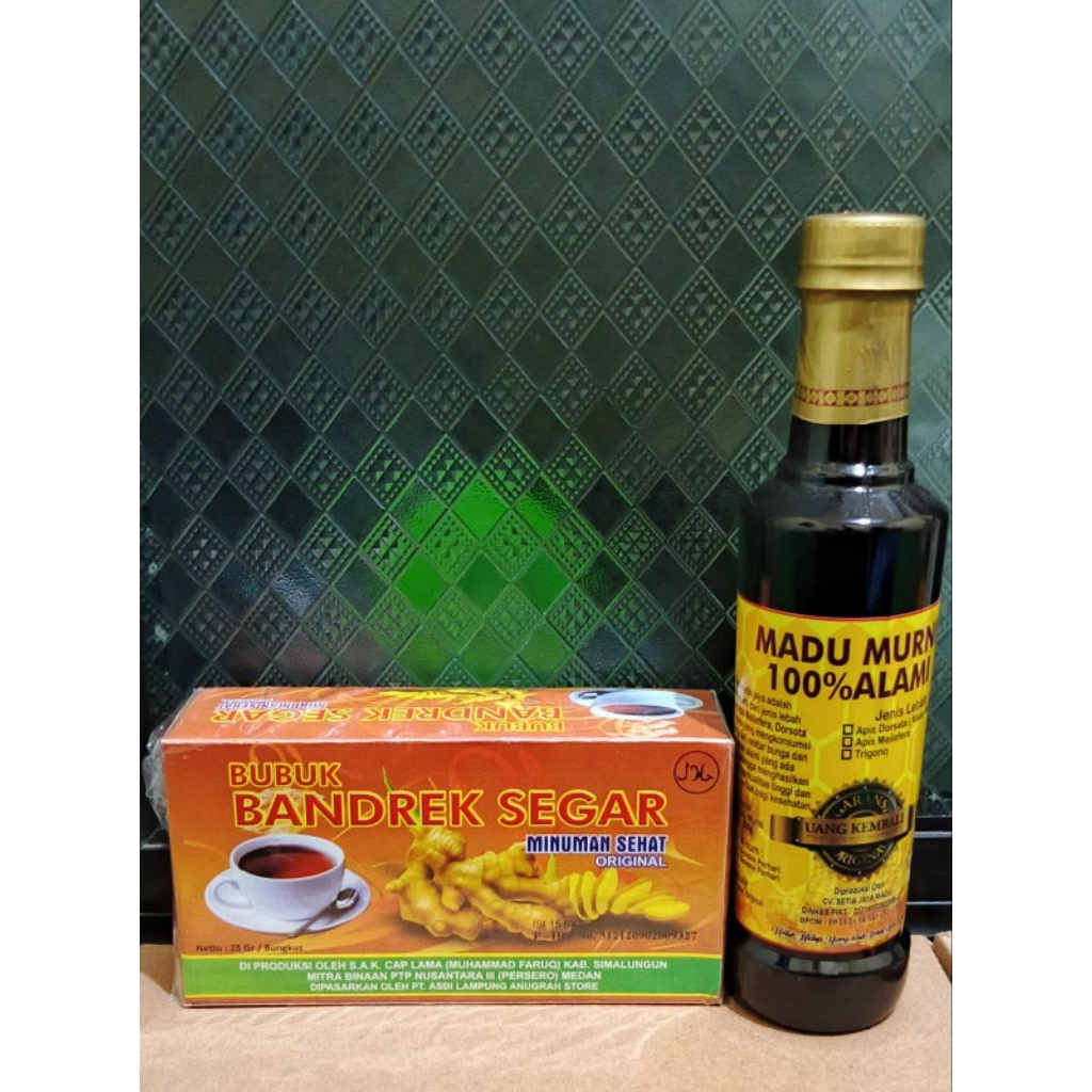 

1 BOTOL MADU MURNI DAN 1 PAK BUBUK BANDREK SEGAR