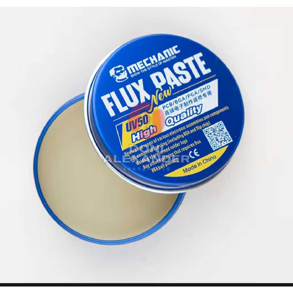 SOLDER PASTE FLUX PASTE MECHANIC UV50 40GR HIGH QUALITY ALUMINIUM BOX