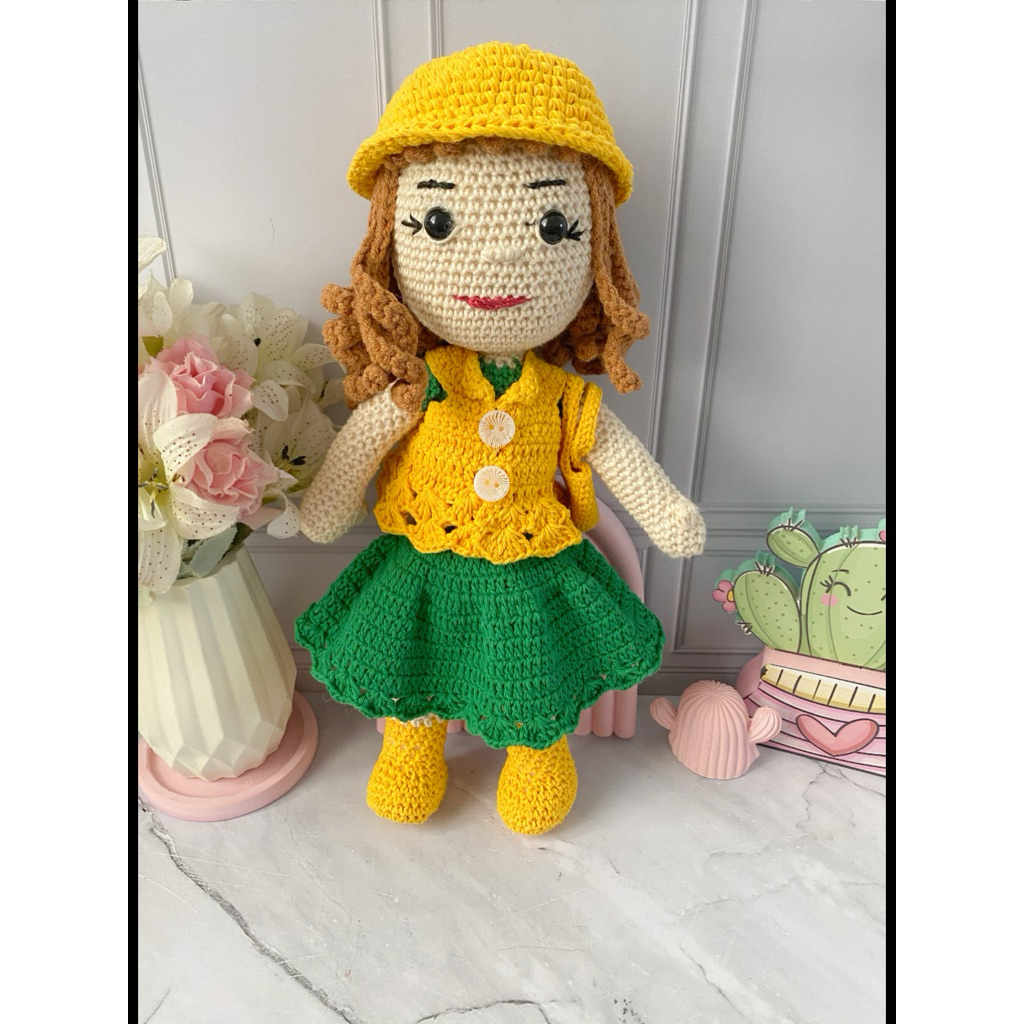 boneka rajutan lucu boneka rajut lucu | boneka amigurumi handmade | boneka rajut kado ulang tahun | 