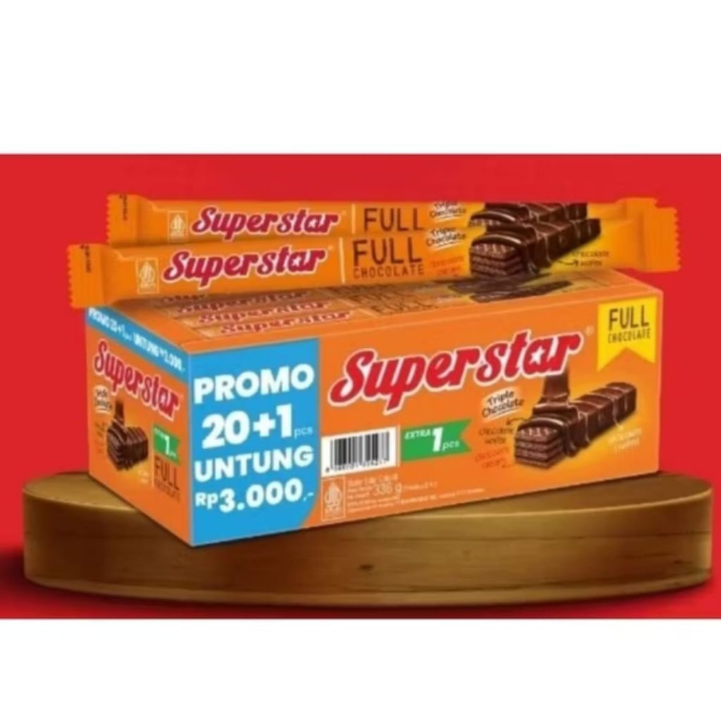 

promo superstar triple chocolate 1 box isi 20+1 pcs