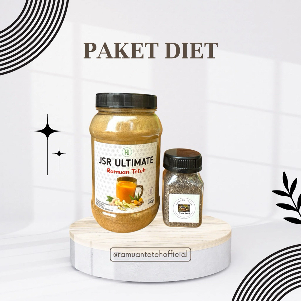 

Paket Diet By Ramuan Teteh | JSR Ultimate 200gr + Chia Seed Premium
